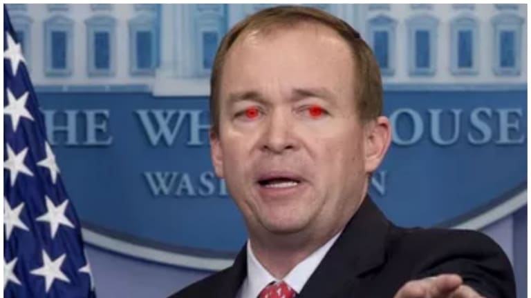 Having Drained The Swamp, Mick Mulvaney Conscientiously Helps Fill It Back Up