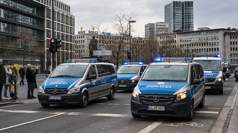 Frankfurt Police Making The Rounds Of All The Banks