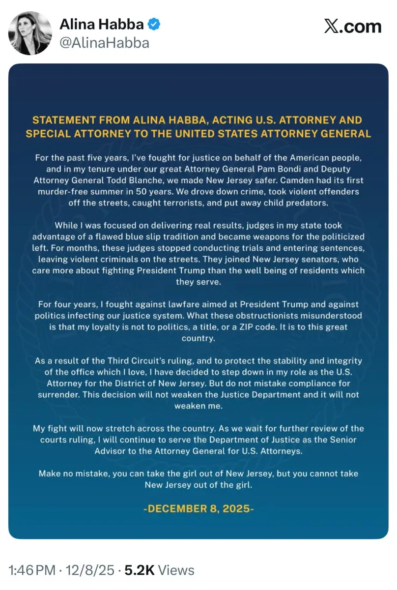 Alina Habba Quits Job She Never Legally Held - Dealbreaker